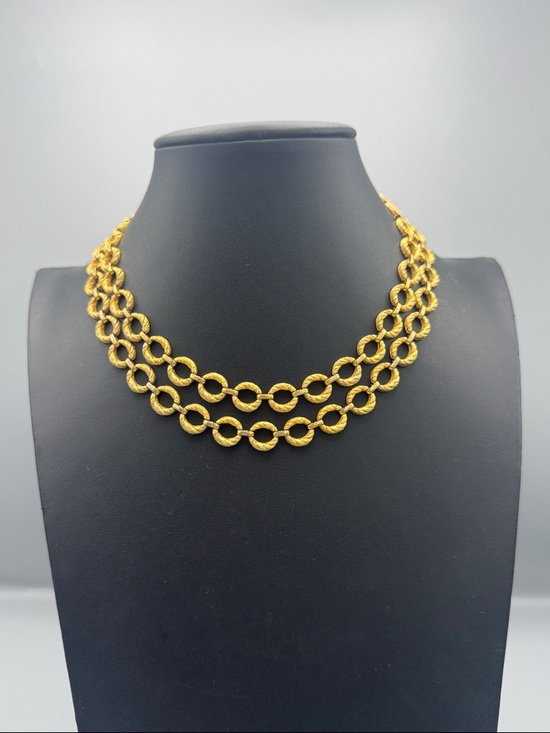 Jewelry - Gold Tone 2-Row Link Necklace